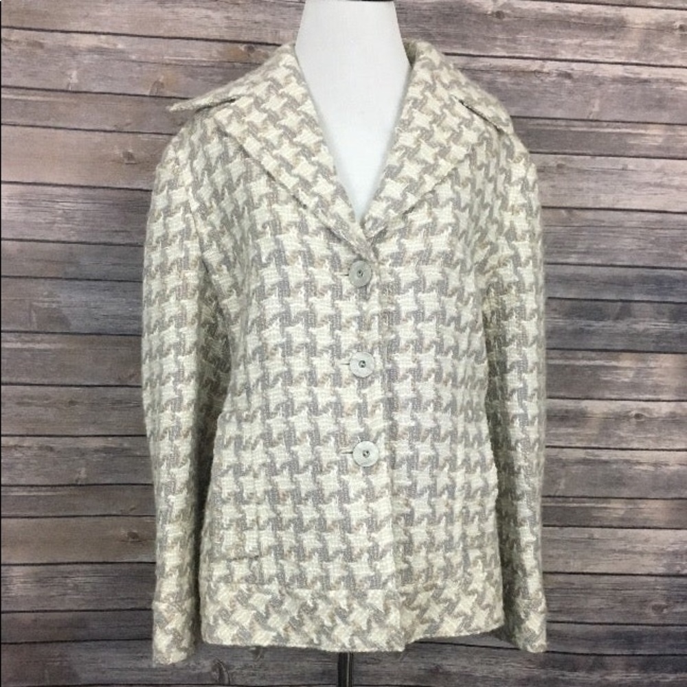 Sigrid Olsen natural artisan coat blazer